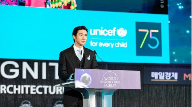 Hadiri World Knowledge Forum 2021, Choi Siwon Suarakan Perlindungan Anak