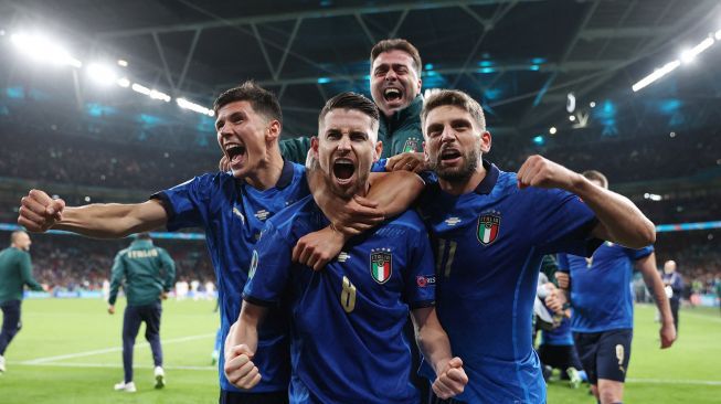 Berjumpa di Final Euro Malam Nanti, Ini Head to Head Italia vs Inggris
